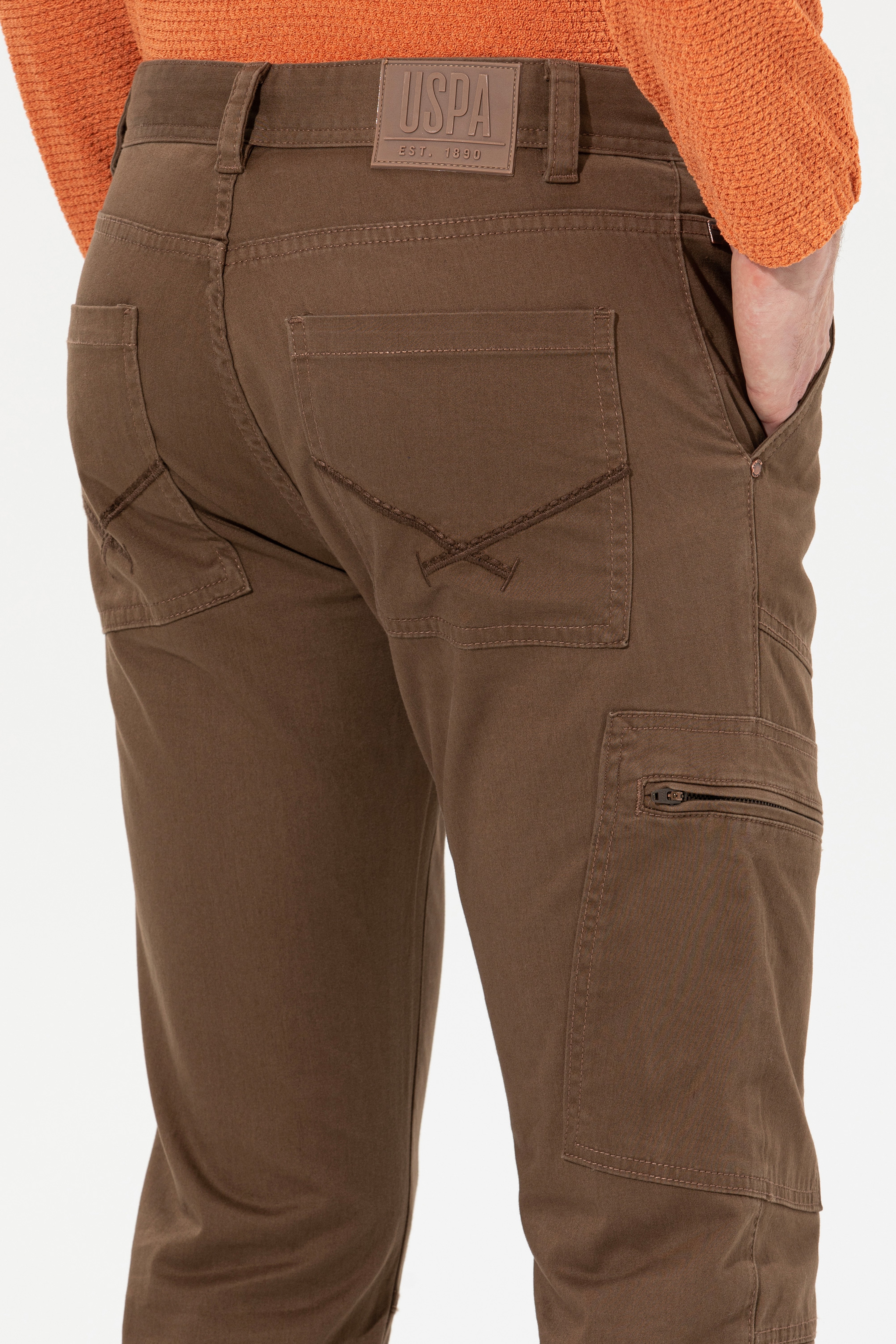 Erkek Jogger Fit Coconut Kanvas Pantolon