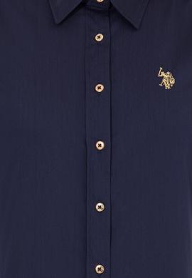 Kadın Lacivert Uzun Kollu Basic Gömlek - 50256721018