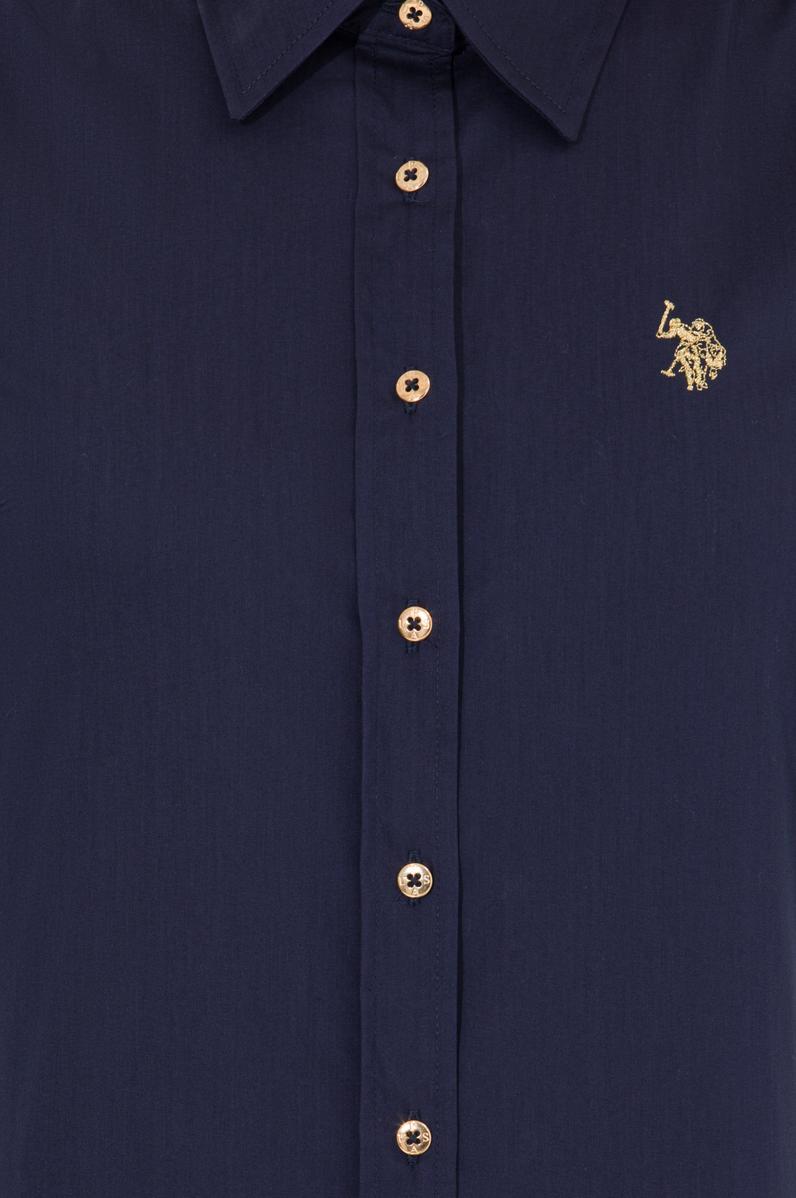 Kadın Lacivert Uzun Kollu Basic Gömlek