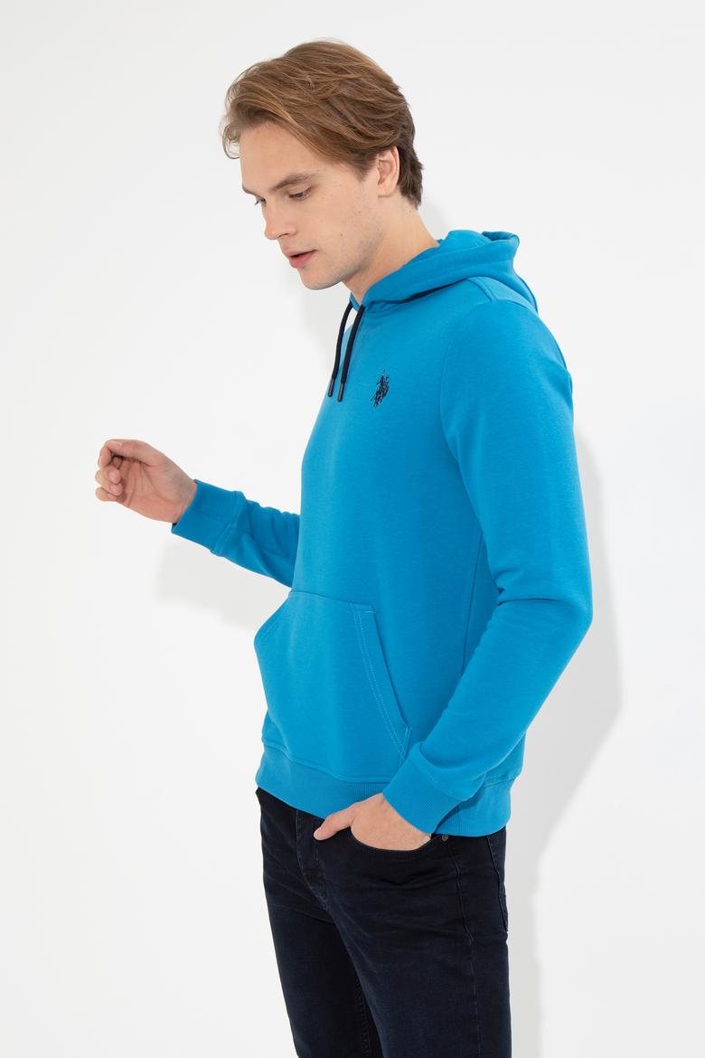 Erkek Kobalt Mavi Basic Sweatshirt - 50261140018
