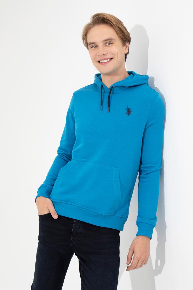 Erkek Kobalt Mavi Basic Sweatshirt