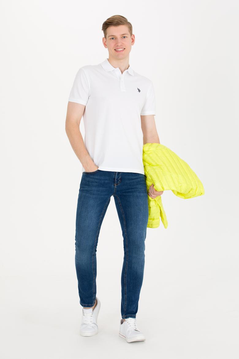 Erkek Beyaz Basic Polo Yaka Tişört - 50262933075