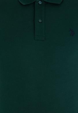 Erkek Koyu Yeşil Polo Yaka Basic T-Shirt - 50262933005