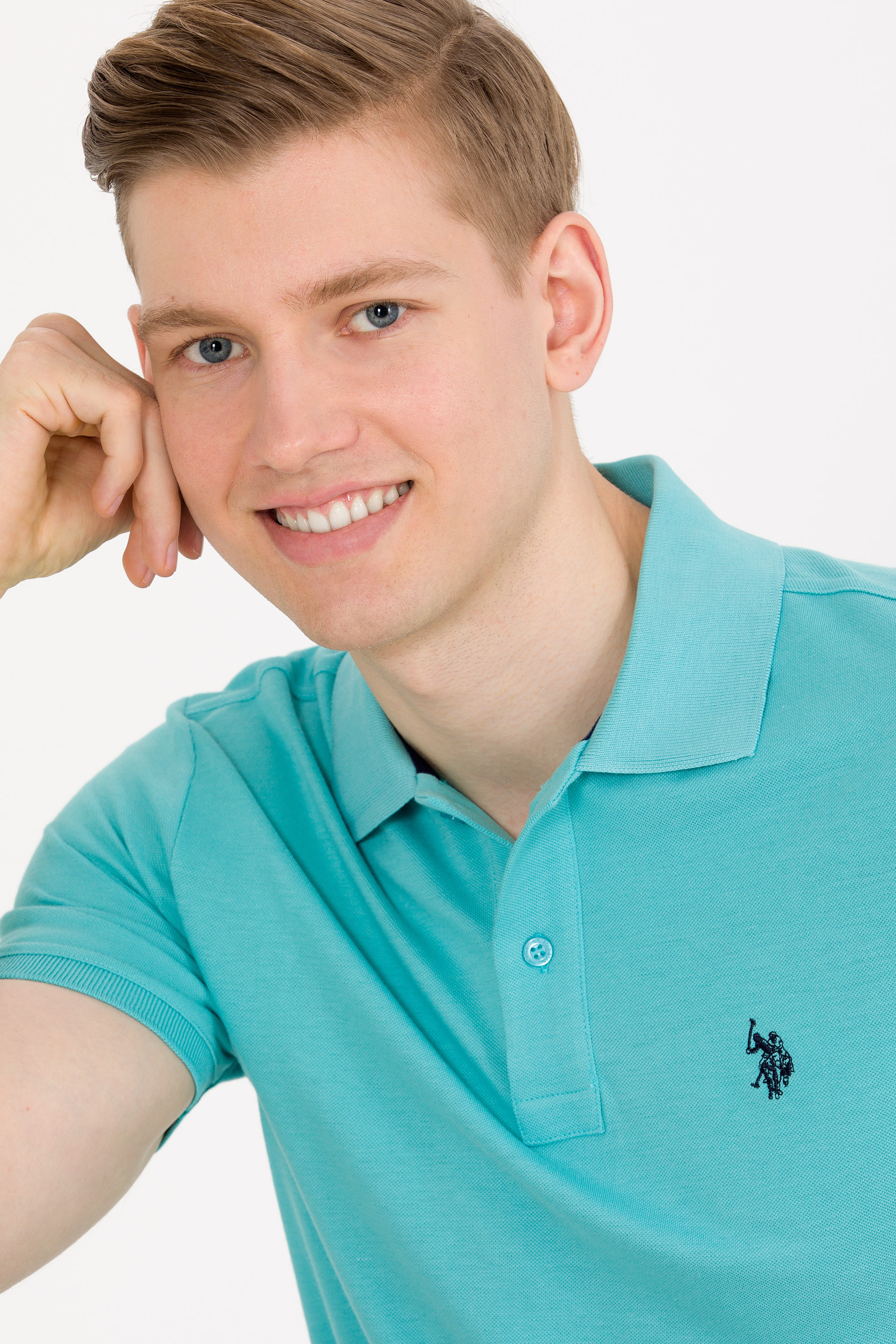 Erkek Mint Basic Polo Yaka Tişört