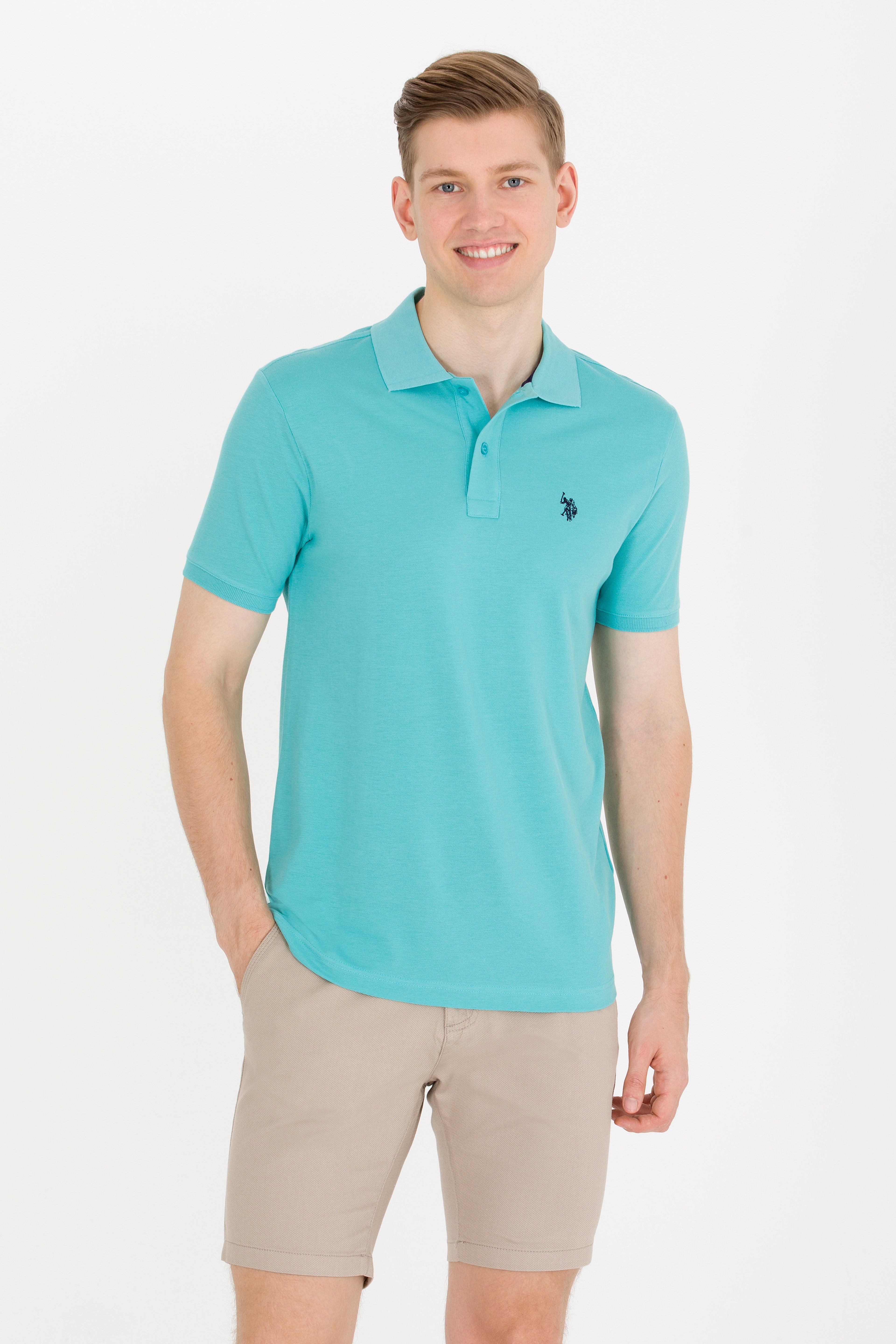 Erkek Mint Basic Polo Yaka Tişört - Image 2