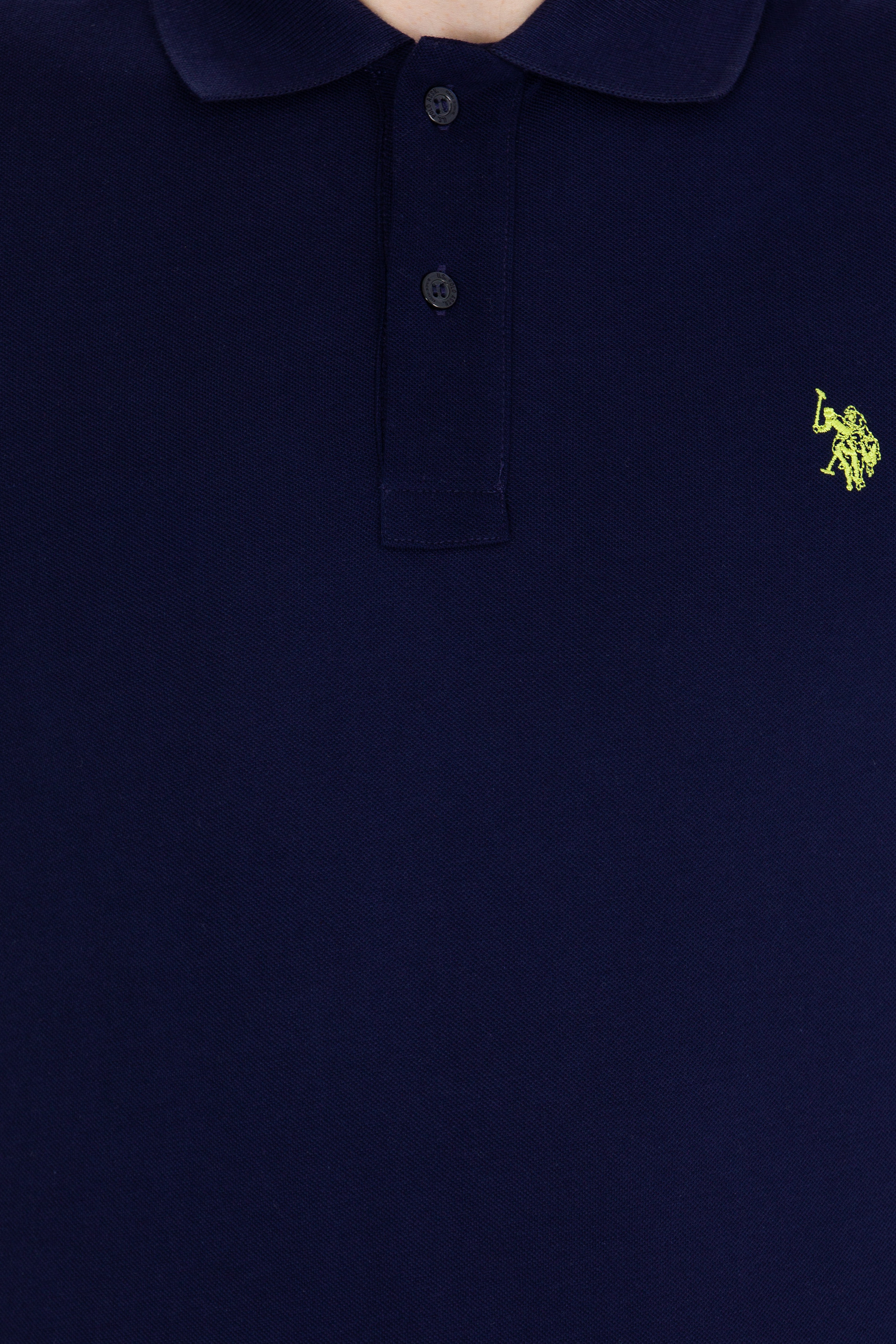 Erkek Lacivert Basic Polo Yaka Tişört - Image 6