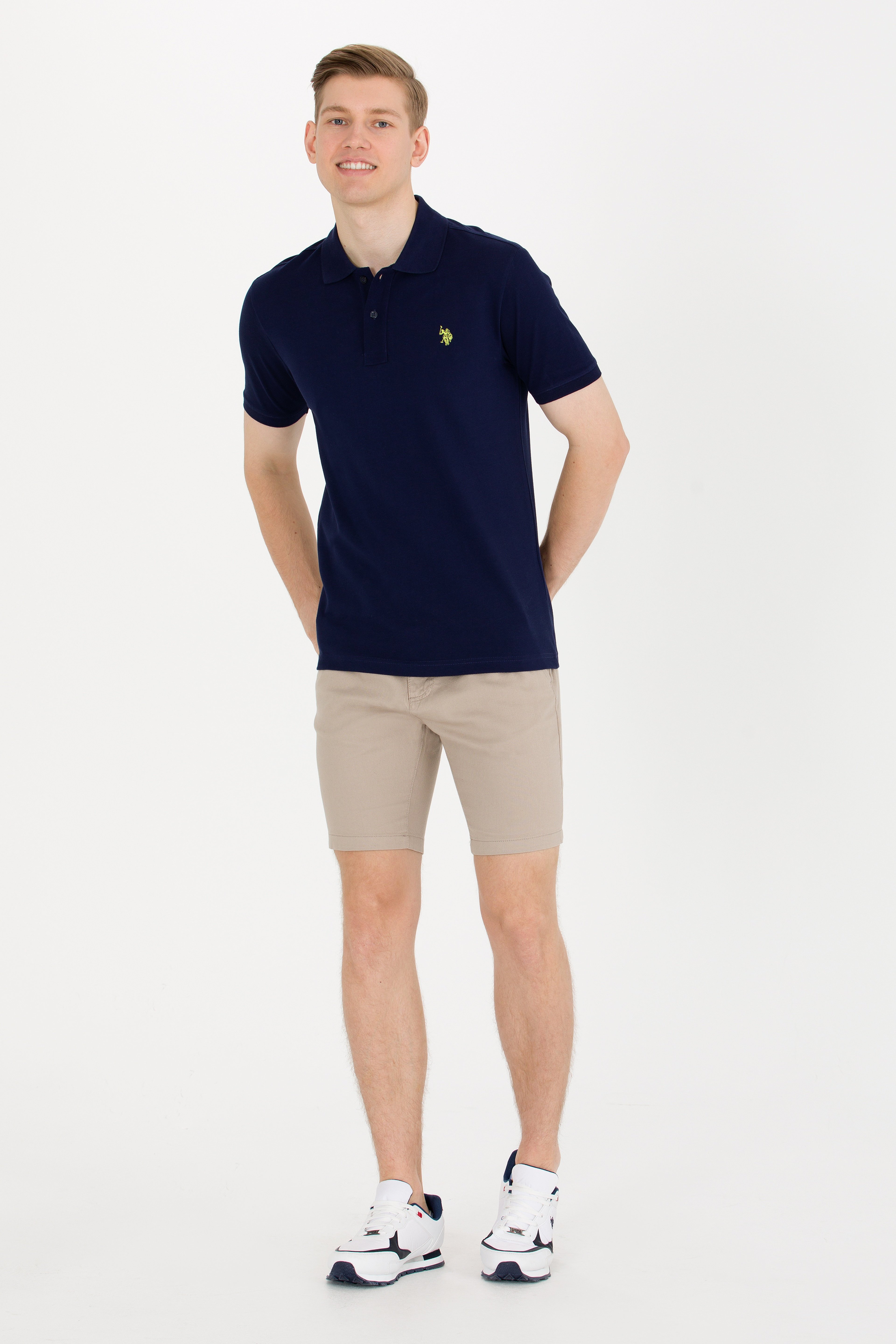Erkek Lacivert Basic Polo Yaka Tişört