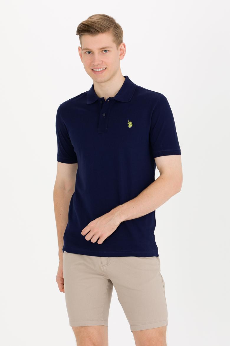 Erkek Lacivert Basic Polo Yaka Tişört - 50262933115