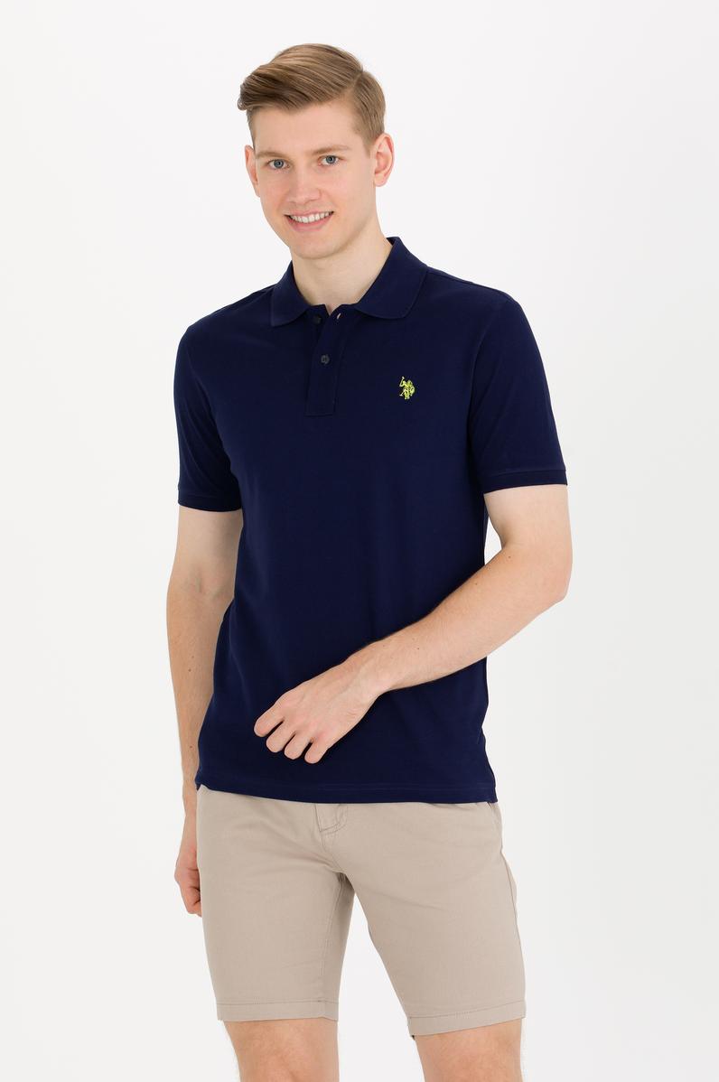 Erkek Lacivert Basic Polo Yaka Tişört