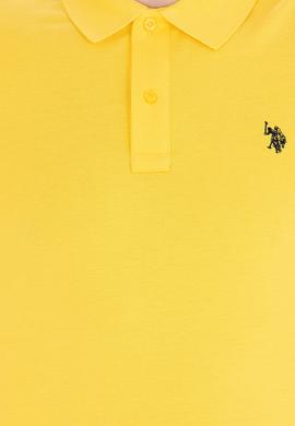 Erkek Koyu Sarı Basic Polo Yaka Tişört - 50262933225