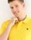 Erkek Koyu Sarı Basic Polo Yaka Tişört