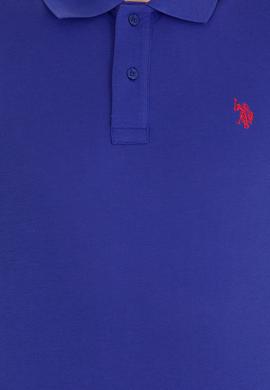 Erkek Mavi Basic Polo Yaka Tişört - 50262933355