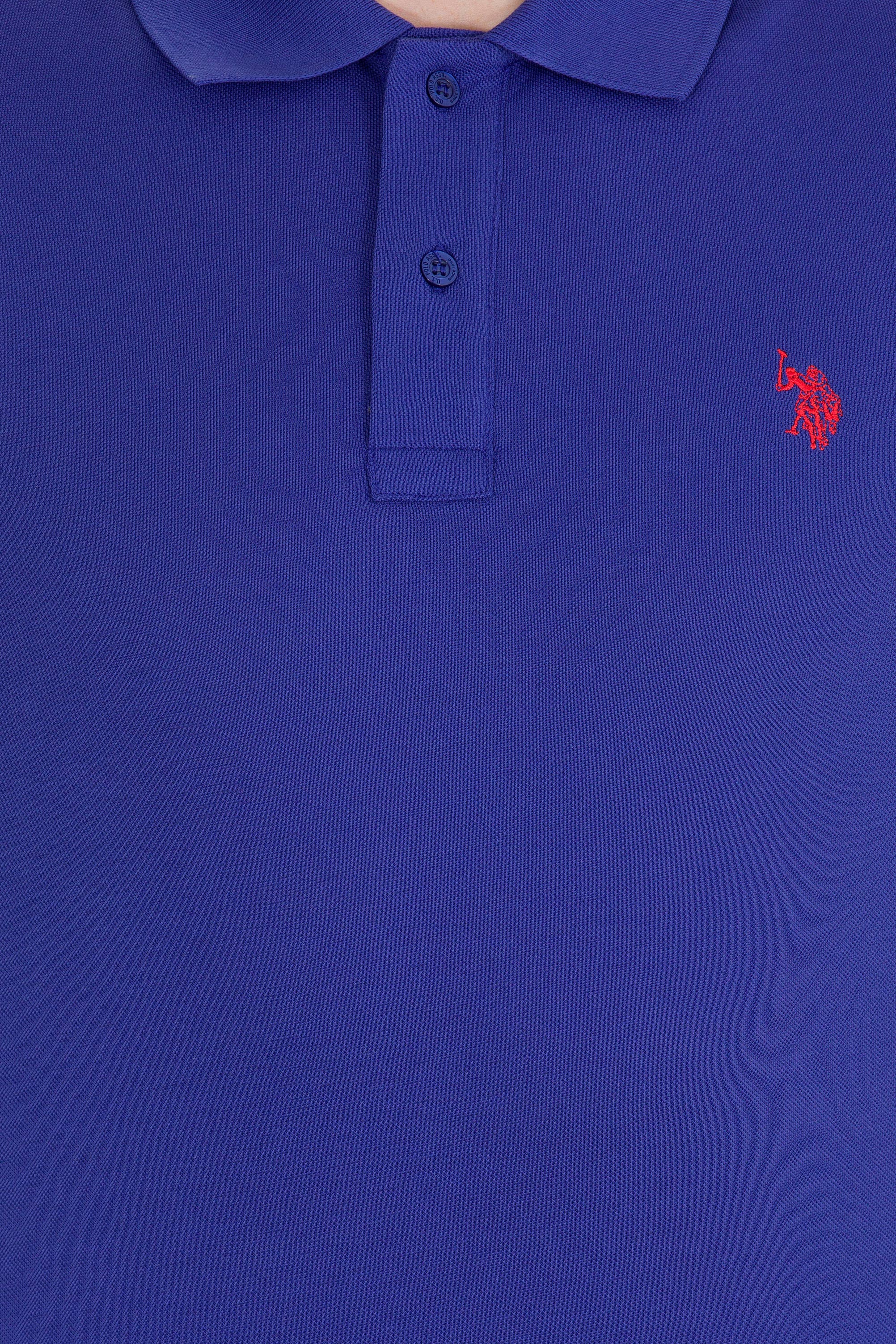 Erkek Mavi Basic Polo Yaka Tişört