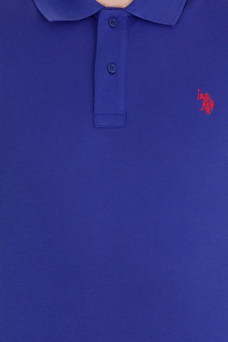 Erkek Mavi Basic Polo Yaka Tişört - 50262933355