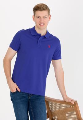 Erkek Mavi Basic Polo Yaka Tişört - 50262933355