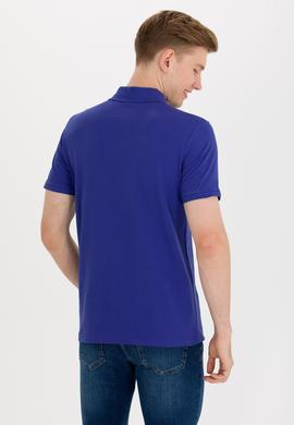 Erkek Mavi Basic Polo Yaka Tişört - 50262933355