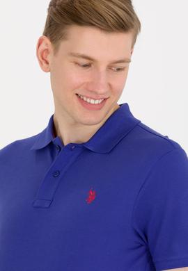 Erkek Mavi Basic Polo Yaka Tişört - 50262933355