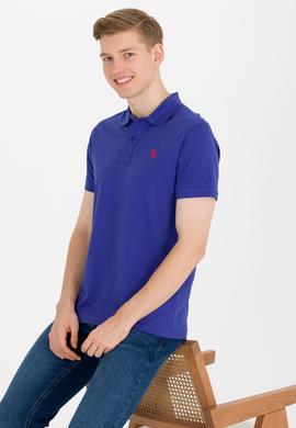 Erkek Mavi Basic Polo Yaka Tişört - 50262933355