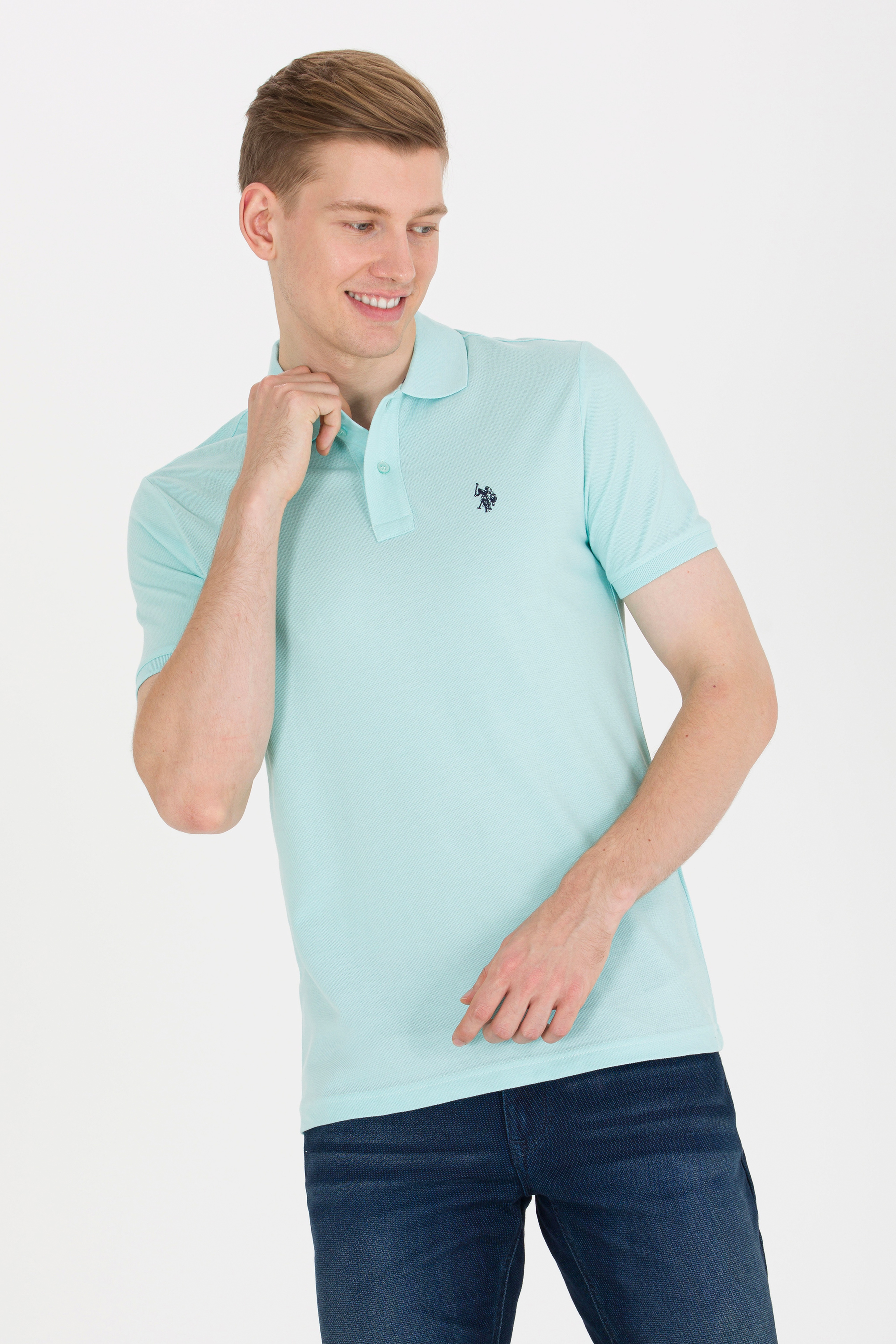 Erkek Nil Basic Polo Yaka Tişört - Image 4
