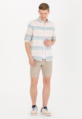 Erkek Haki Dokuma Şort - 50266070096