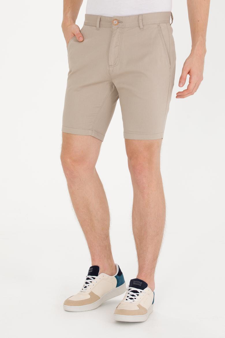 Erkek Haki Dokuma Şort - 50266070096