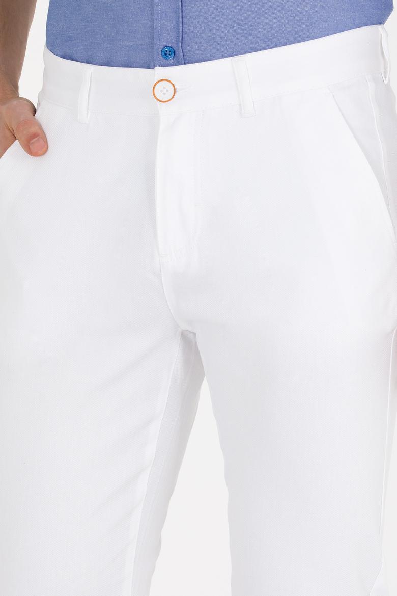 Erkek Beyaz Kanvas / Chino Pantolon - 50266054048