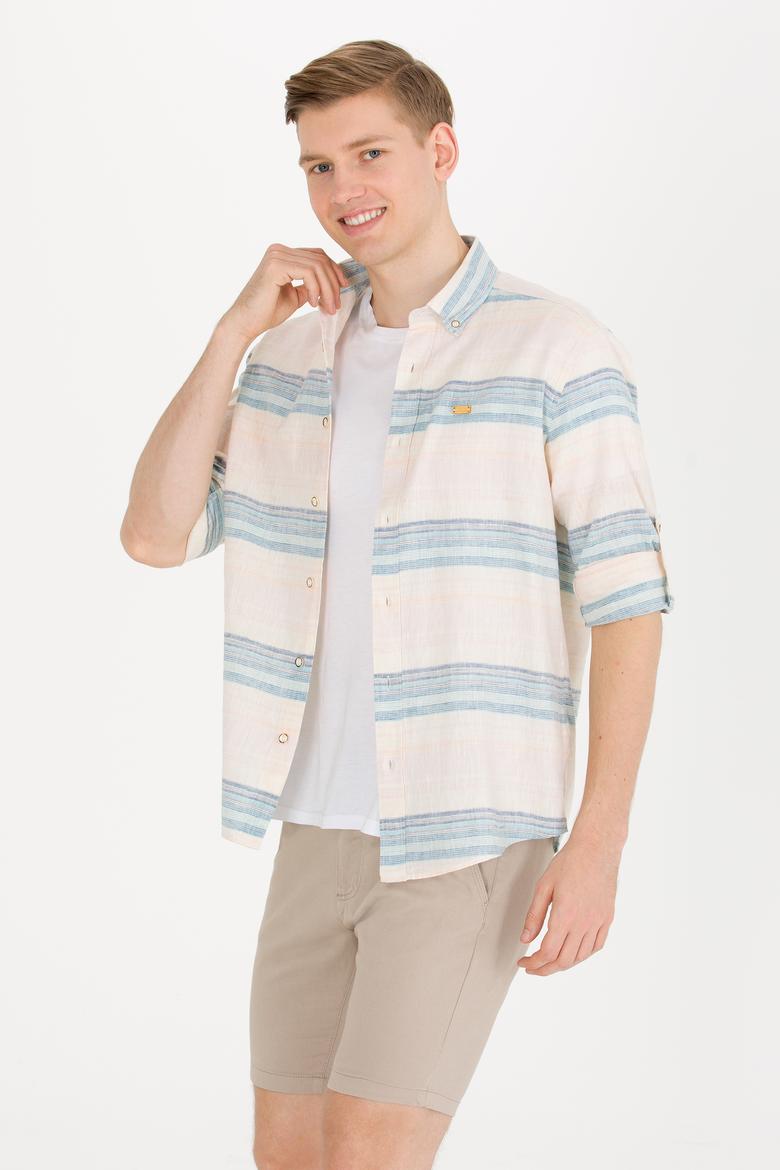 Erkek Mavi Uzun Kollu Gömlek - 50264097005