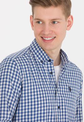 Erkek Kareli Lacivert Gömlek - 50262374015