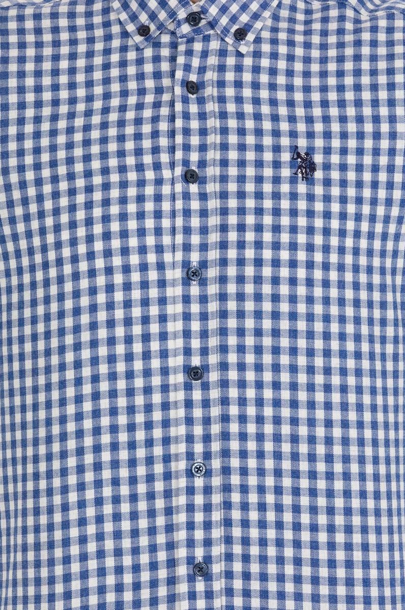 Erkek Kareli Lacivert Gömlek