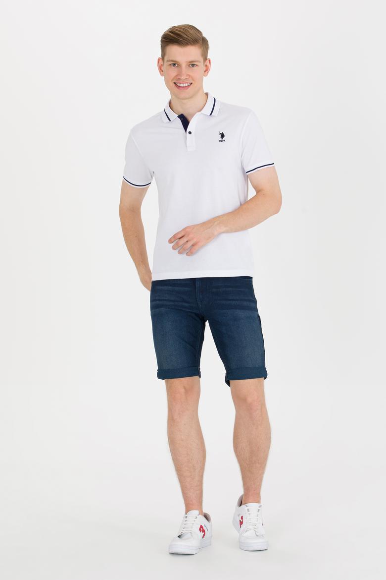 Erkek Beyaz Basic Polo Yaka Tişört - 50264890003