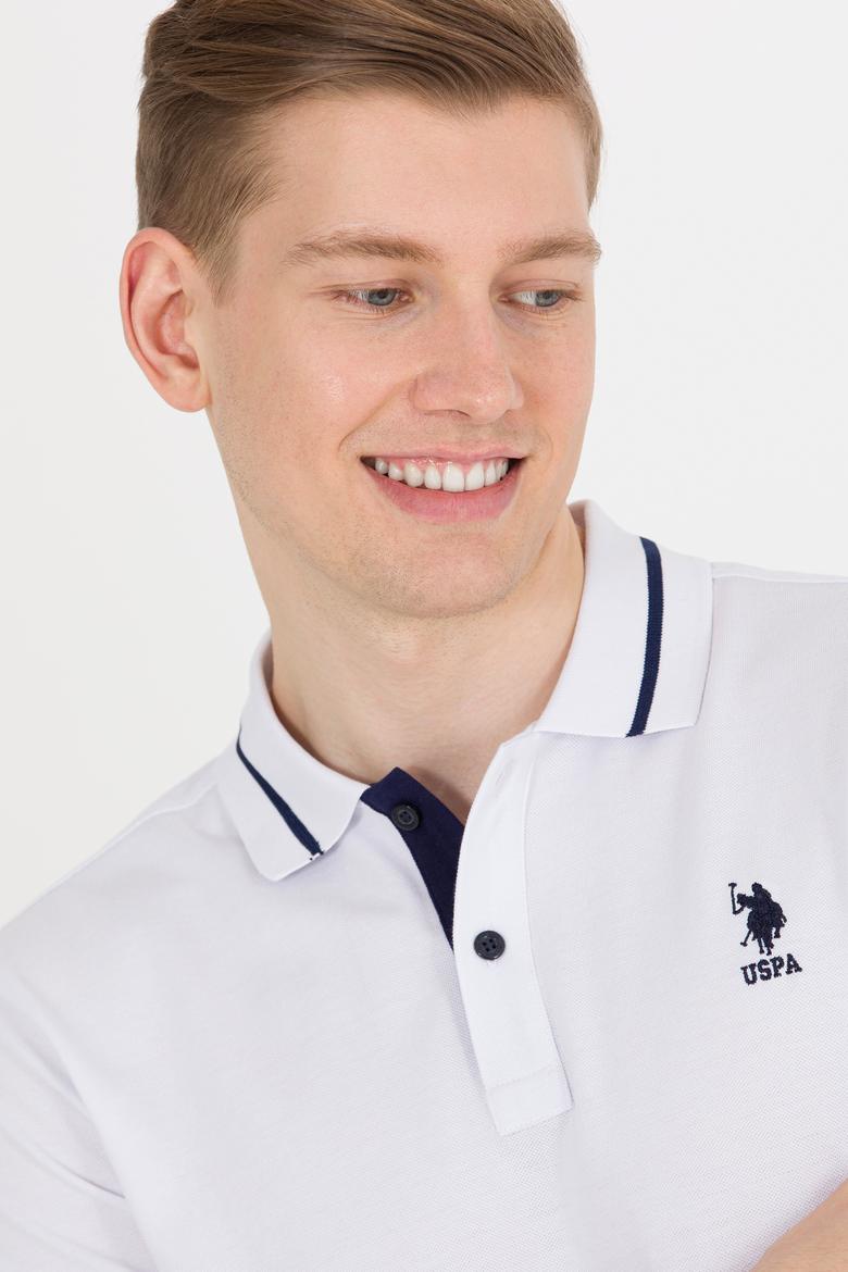 Erkek Beyaz Basic Polo Yaka Tişört - 50264890003