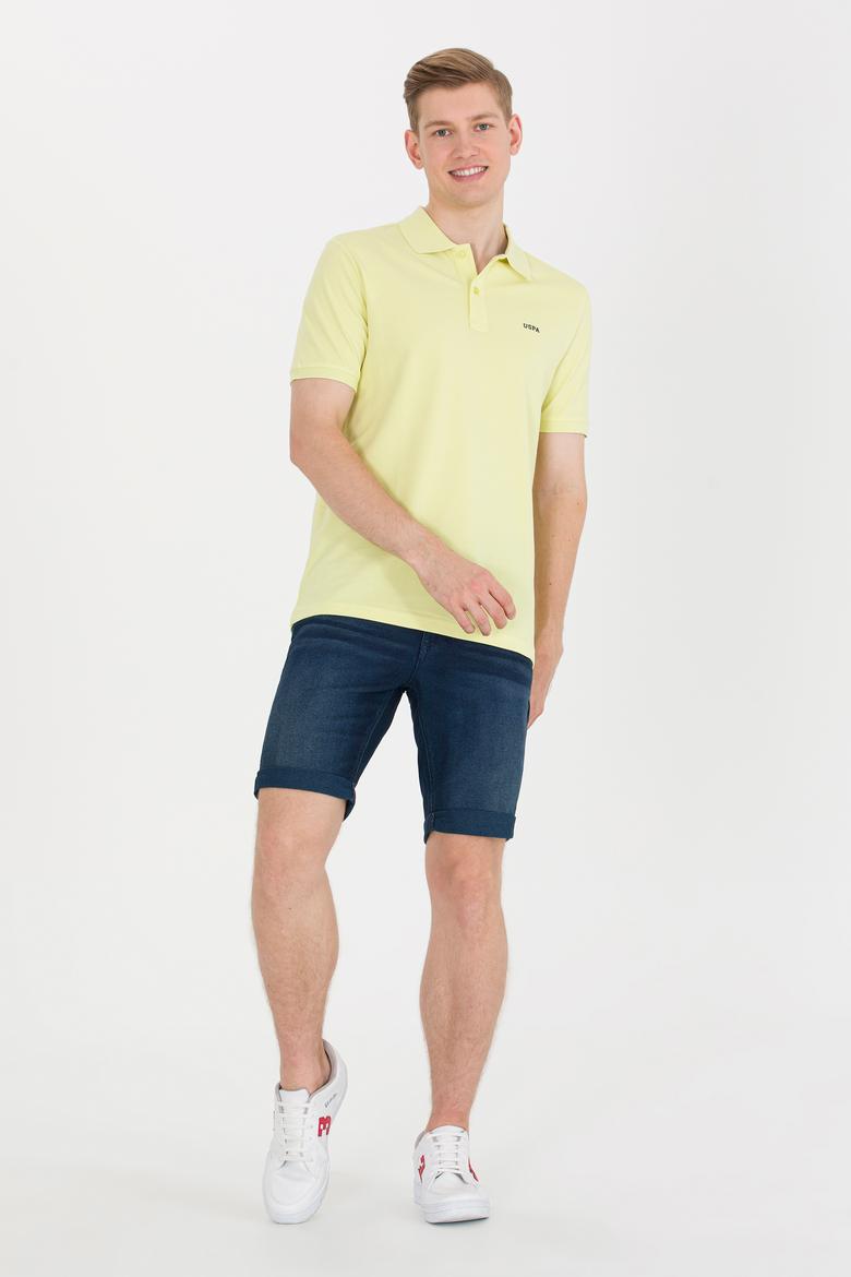 Erkek Açık Sarı Basic Polo Yaka Tişört - 50264892038