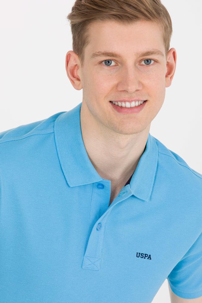 Erkek Turkuaz Basic Polo Yaka Tişört