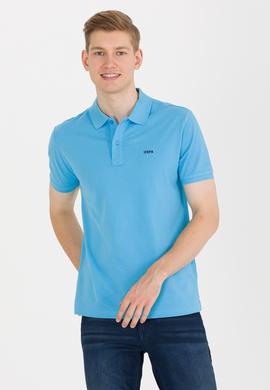 Erkek Turkuaz Basic Polo Yaka Tişört - 50264892108