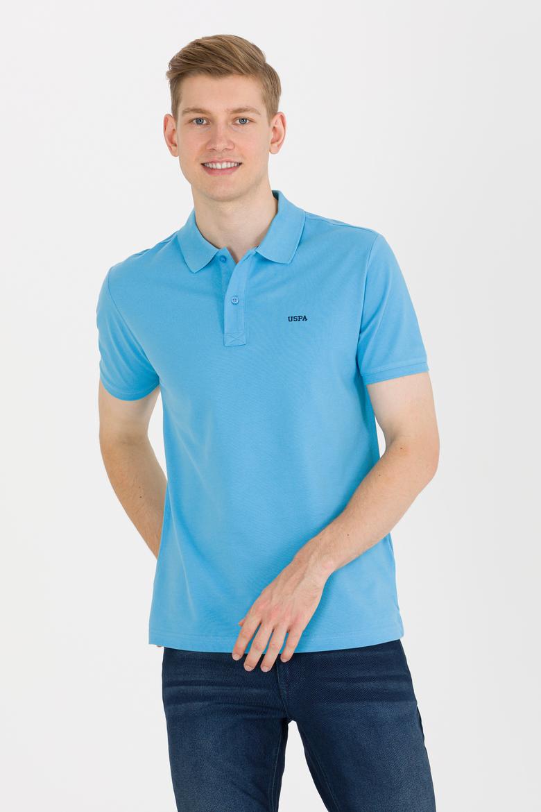 Erkek Turkuaz Basic Polo Yaka Tişört - 50264892108