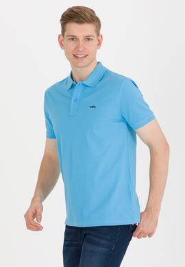 Erkek Turkuaz Basic Polo Yaka Tişört - 50264892108