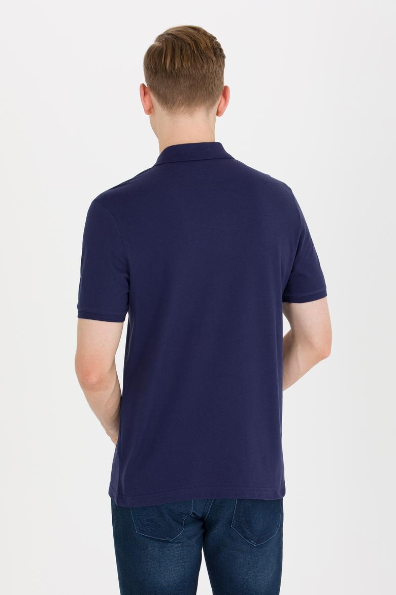 Erkek Lacivert Basic Polo Yaka Tişört - 50264892128