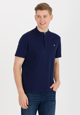 Erkek Lacivert Hakim Yaka Tişört - 50264907017