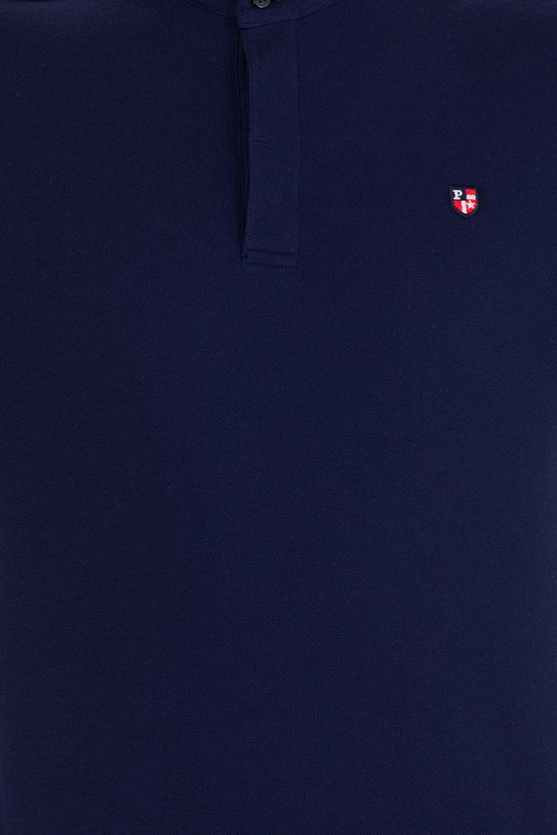 Erkek Lacivert Hakim Yaka Tişört - 50264907017