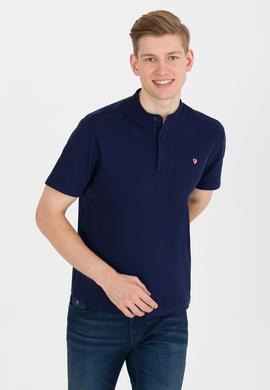 Erkek Lacivert Hakim Yaka Tişört - 50264907017