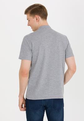 Erkek Gri Melanj Hakim Yaka Tişört - 50264907023