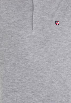 Erkek Gri Melanj Hakim Yaka Tişört - 50264907023