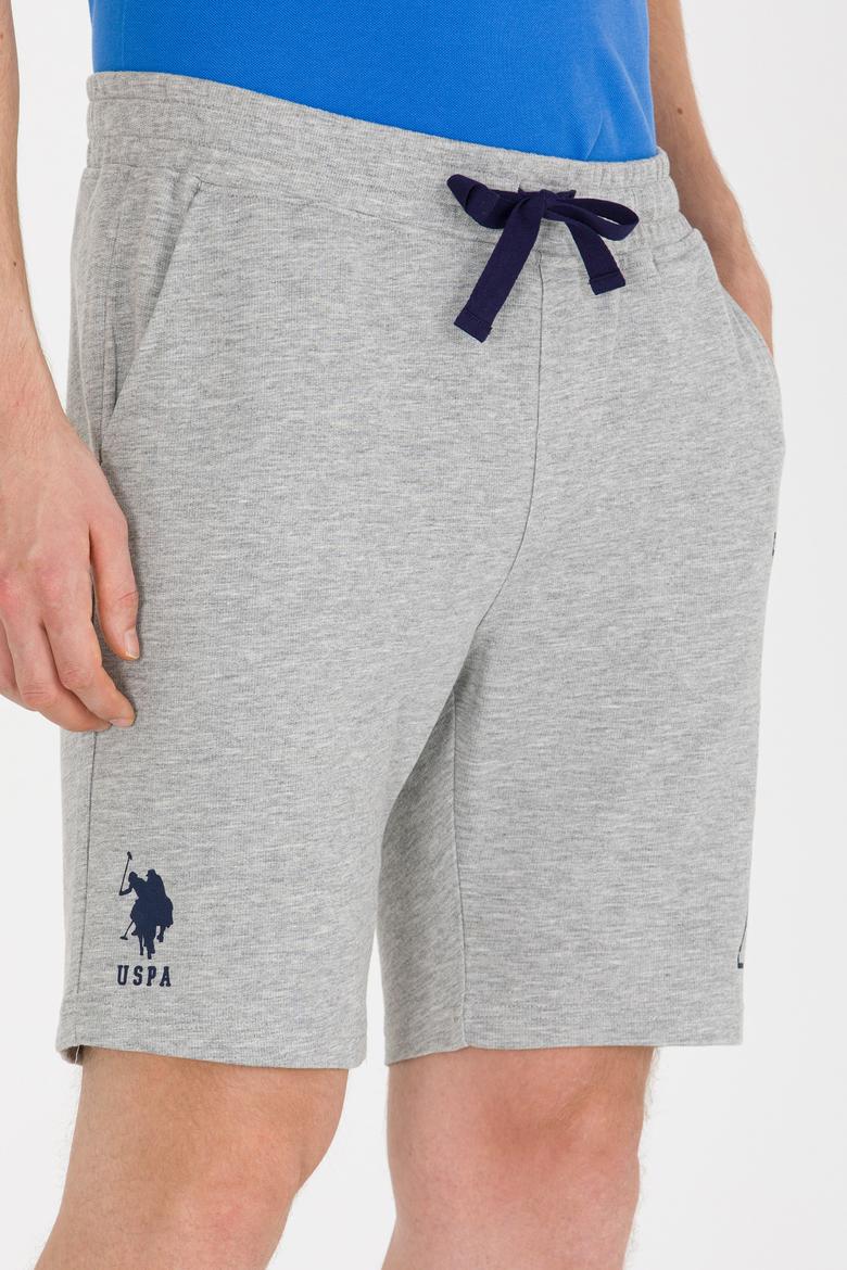 Erkek Gri Melanj Örme Şort - 50265070016