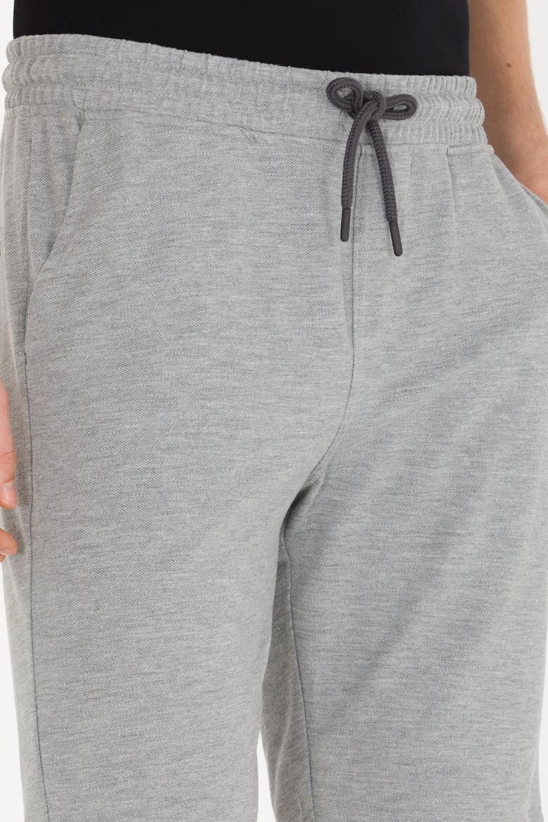 Erkek Gri Melanj Örme Şort - 50263258016