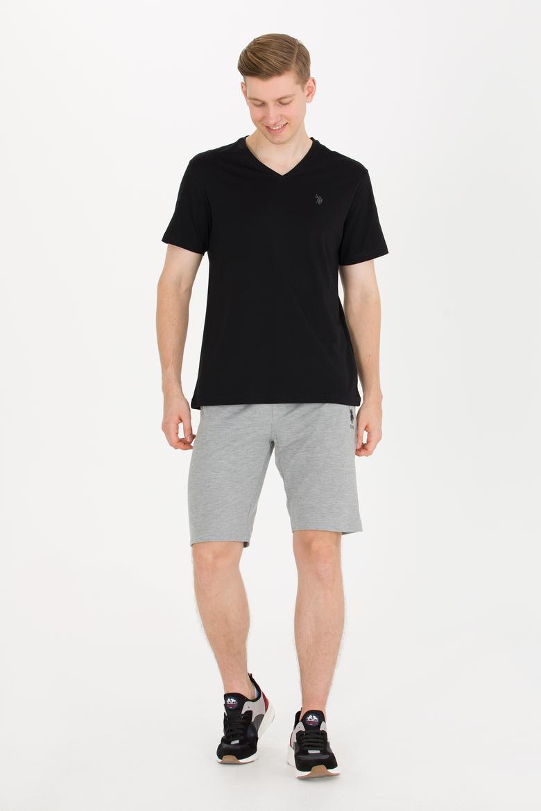 Erkek Gri Melanj Örme Şort - 50263258016