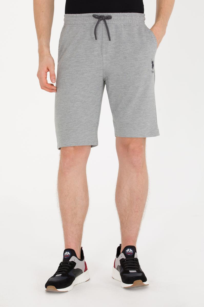 Erkek Gri Melanj Örme Şort