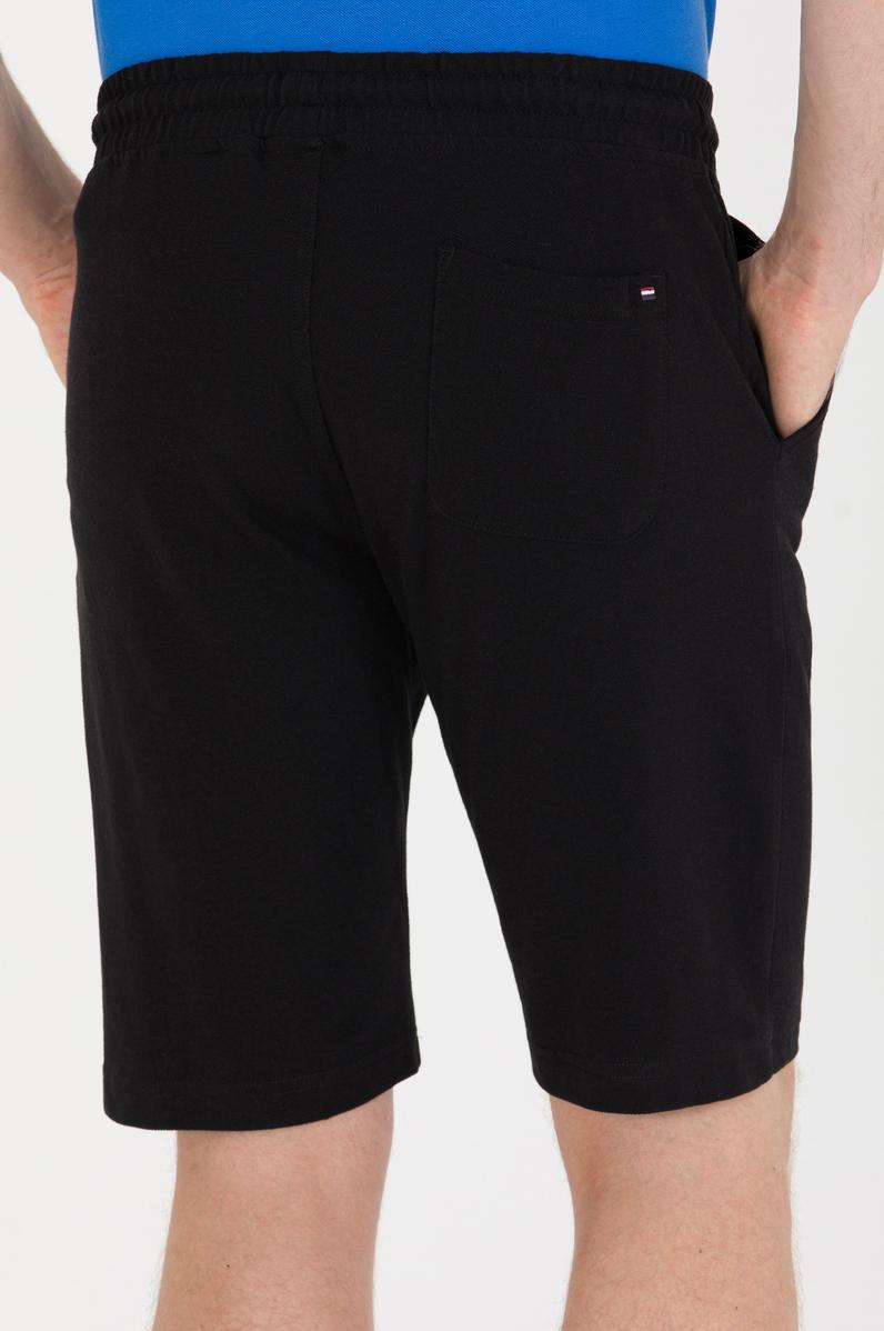 Erkek Siyah Örme Şort