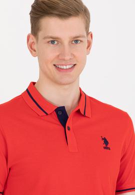 Erkek Kırmızı Basic Polo Yaka Tişört - 50264890028