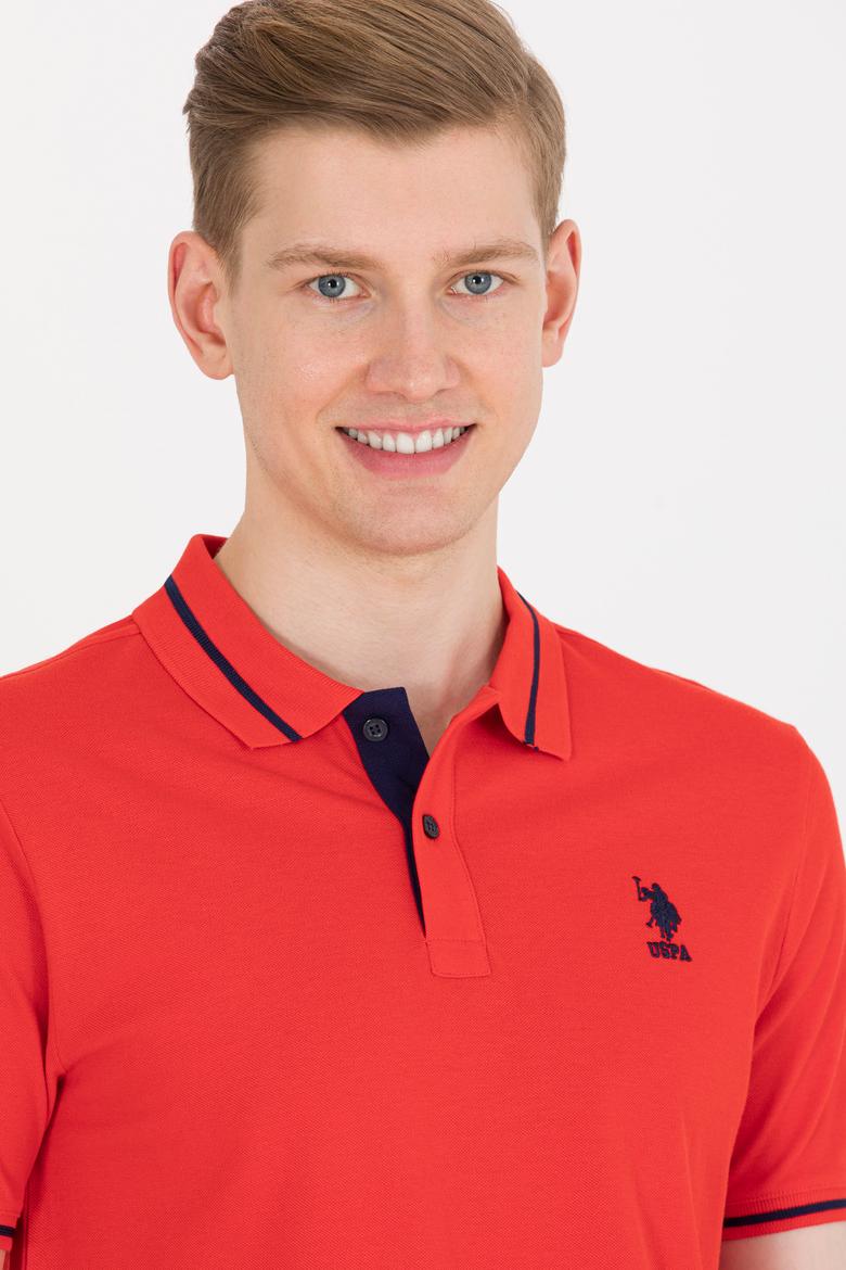 Erkek Kırmızı Basic Polo Yaka Tişört - 50264890028