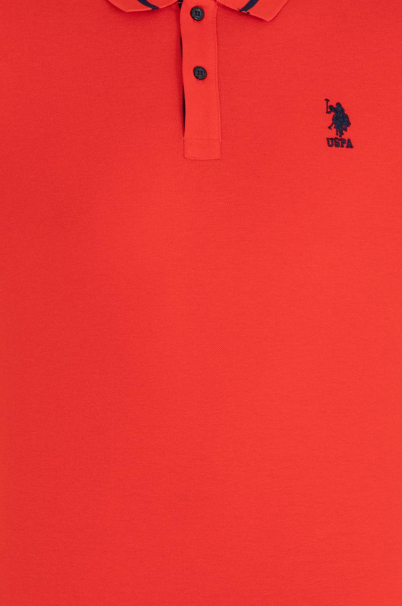 Erkek Kırmızı Basic Polo Yaka Tişört